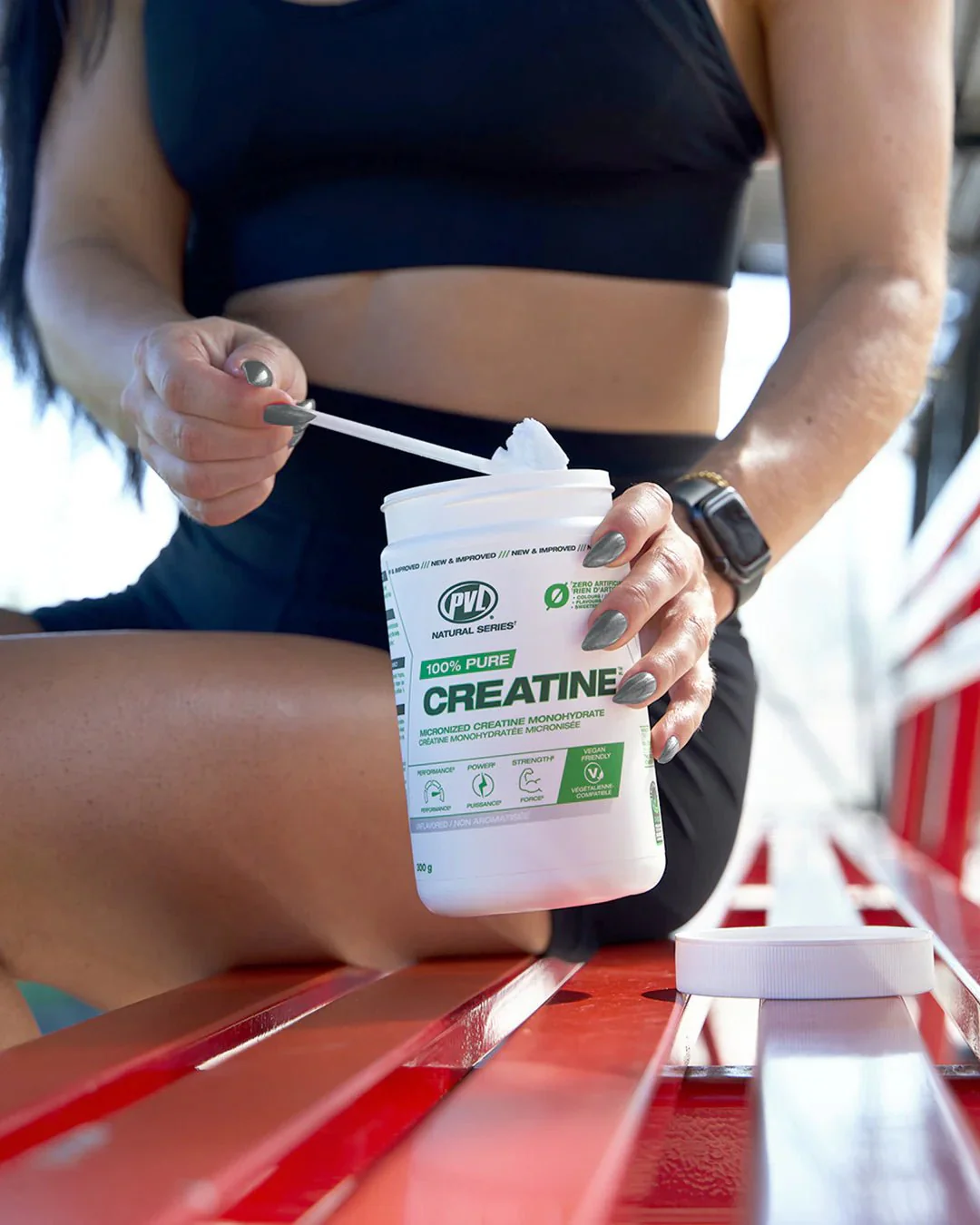 PVL Pure Creatine Monohydrate, 300 Grams, Unflavoured - Image 2