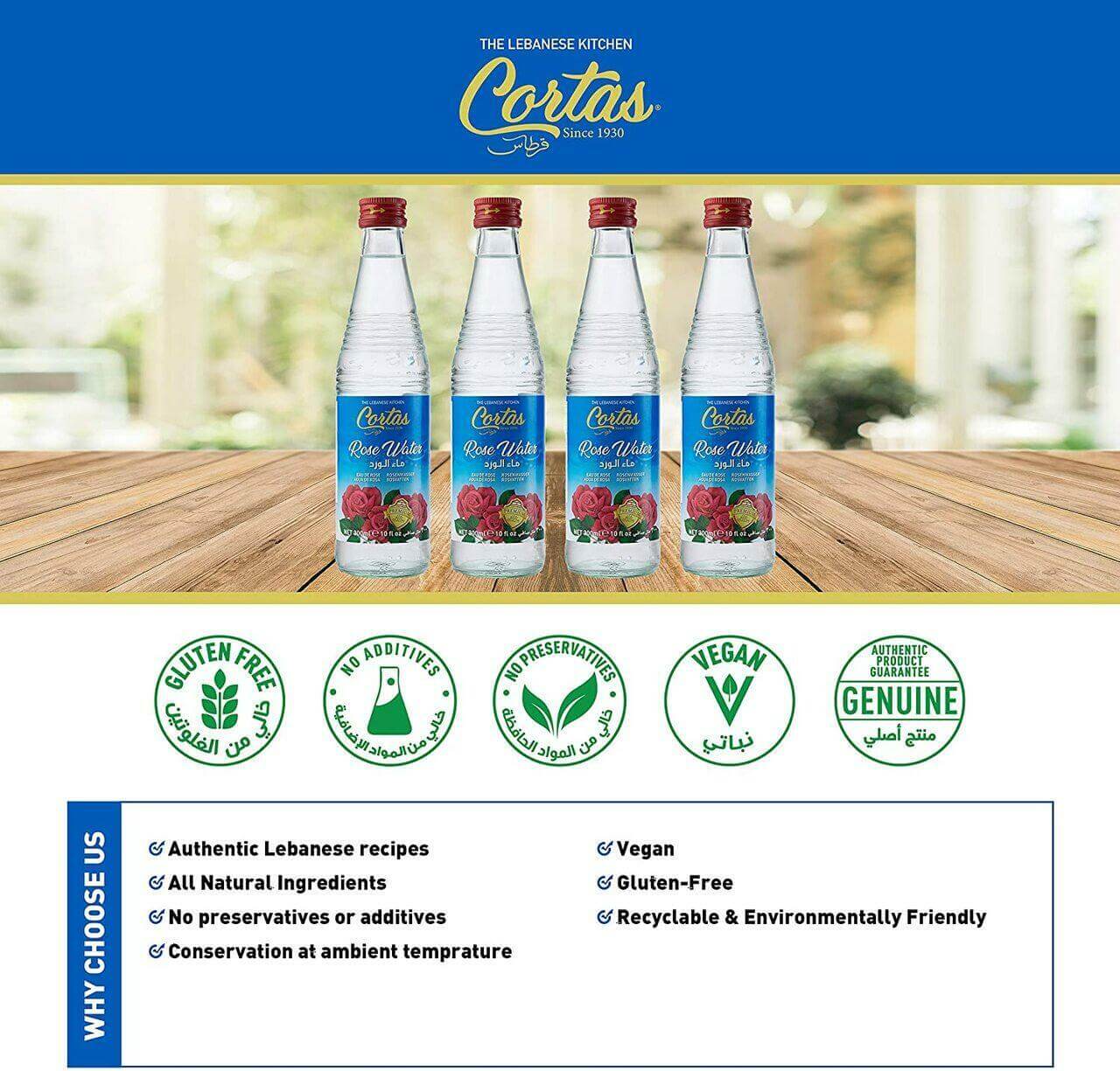 Cortas Rose Water 300mL - Image 2