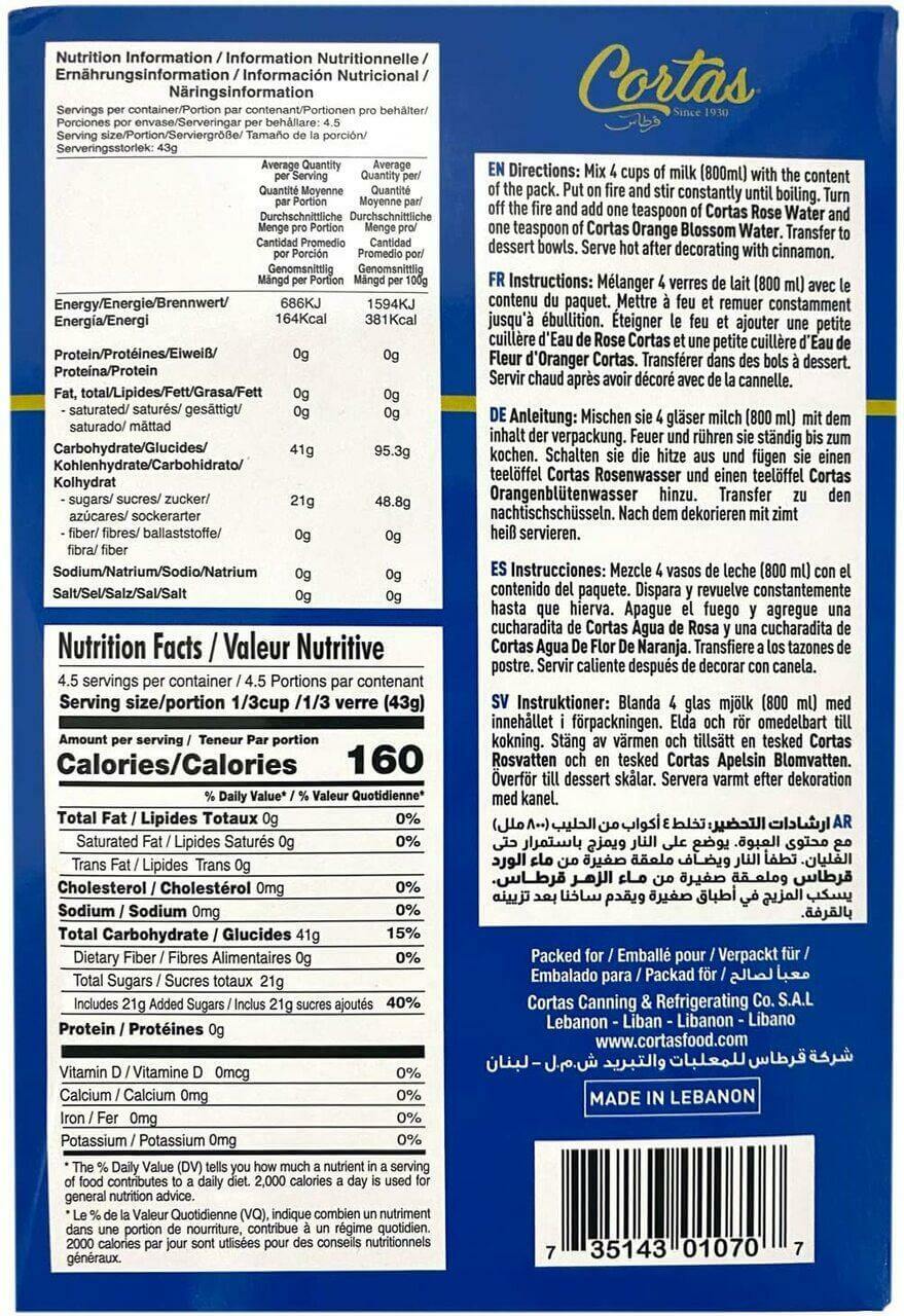 Cortas Sahlab Starch Pudding 200 Grams - Image 3
