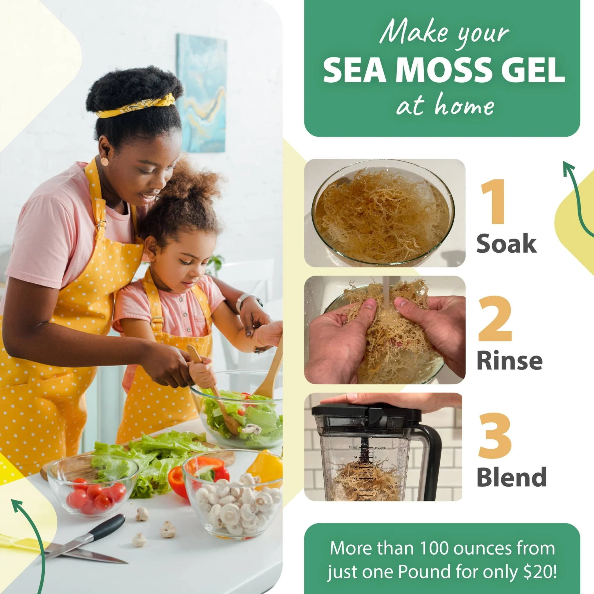 TrueSeaMoss Crafted Dry Raw Sea Moss 453 Grams - Image 3