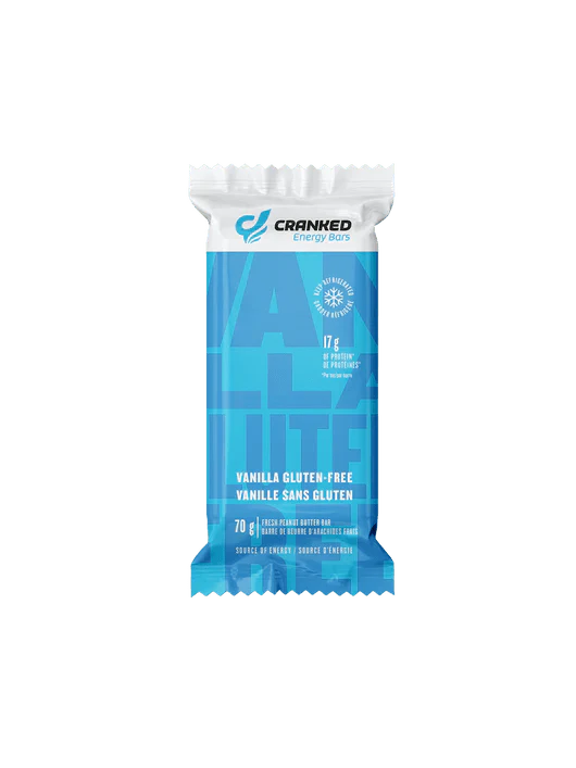 Cranked Energy Fresh Protein Bar Vanilla Gluten-Free 70 Grams