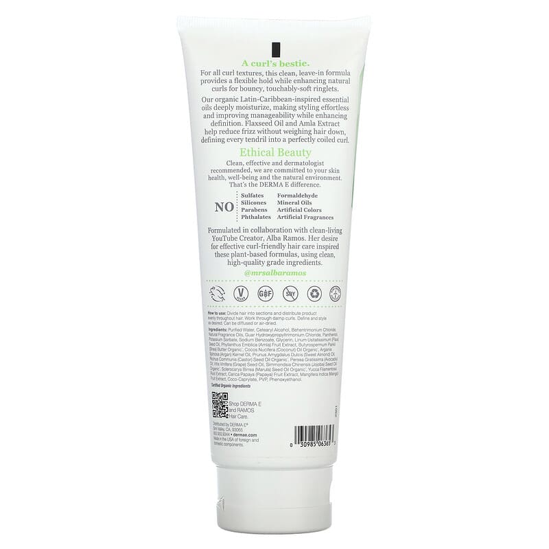 Derma E Ramos 2-in-1 Defining Curl Cream + Leave-In 237mL - Image 2