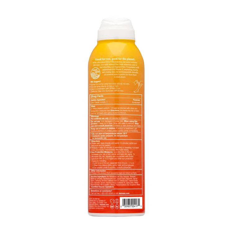 Derma-E Ultra Sheer Mineral Sunscreen Mist Spf 30 177mL - Image 3