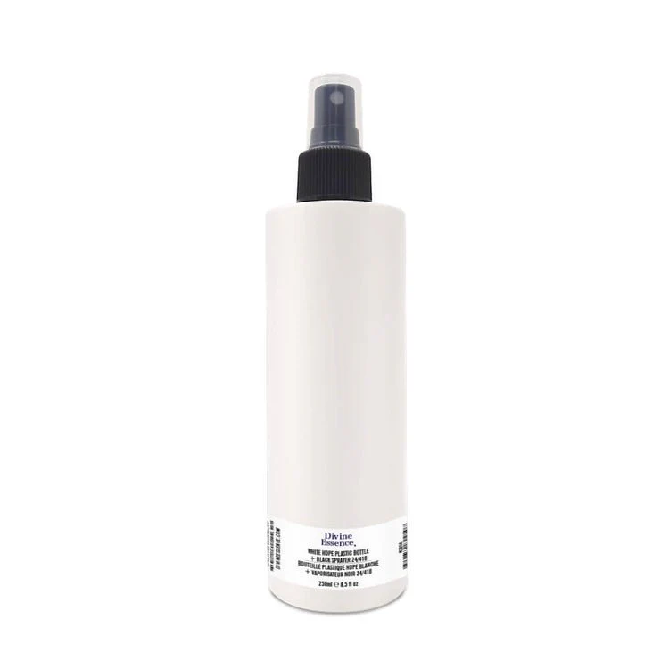 Divine Essence White Plastic Spray Bottle - Image 2