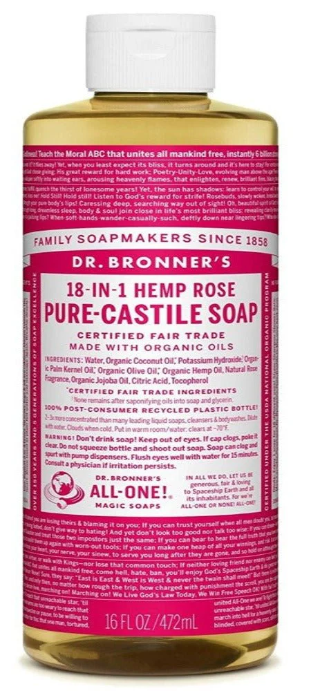 Dr. Bronner's 18-IN-1 Rose Pure-Castille Soap