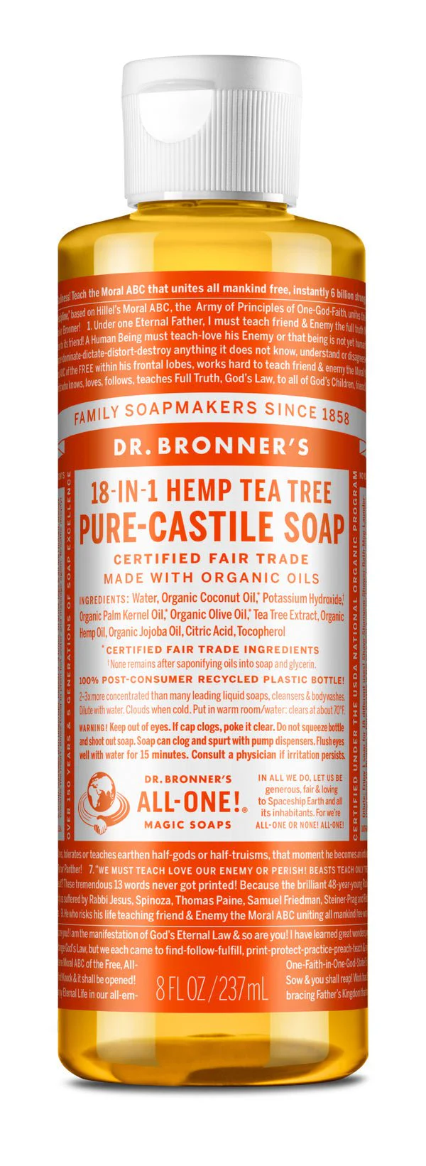 Dr. Bronner's 18-IN-1 TeaTree Pure-Castille Soap