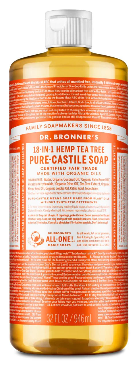 Dr. Bronner's 18-IN-1 TeaTree Pure-Castille Soap - Image 3