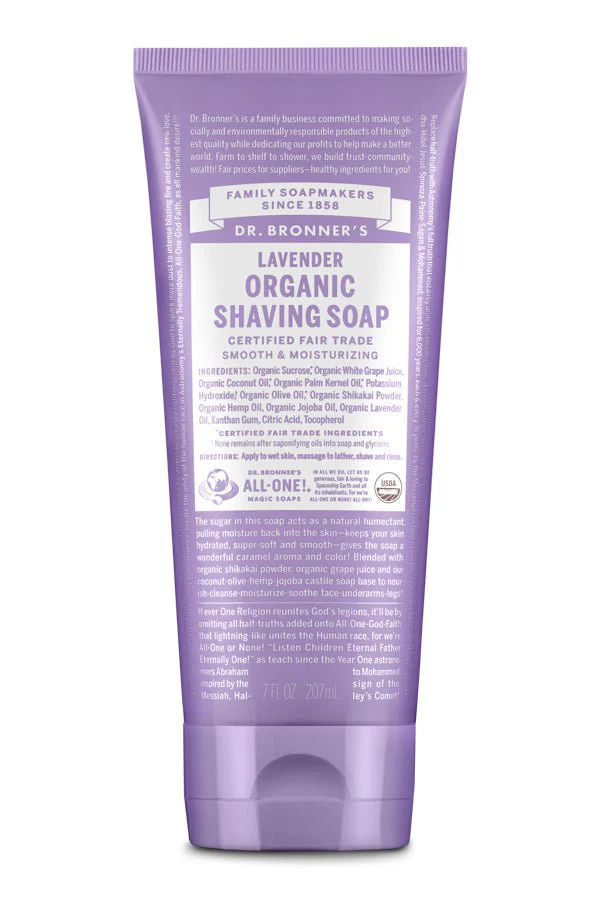 Dr. Bronners Lavender Organic Shaving Soap 207mL