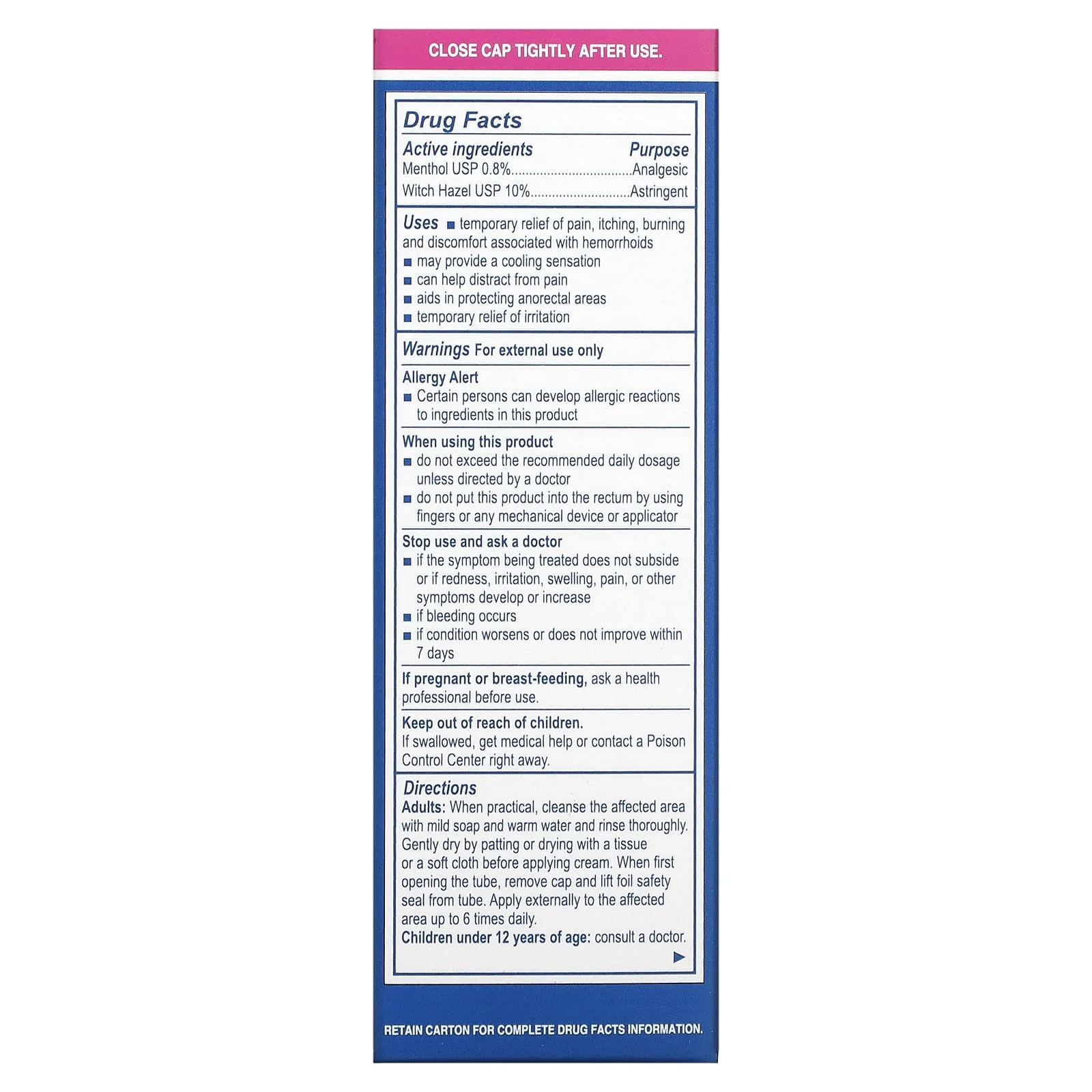 Earth's Care Hemorrhoid Relief Cream 28 Grams - Image 3