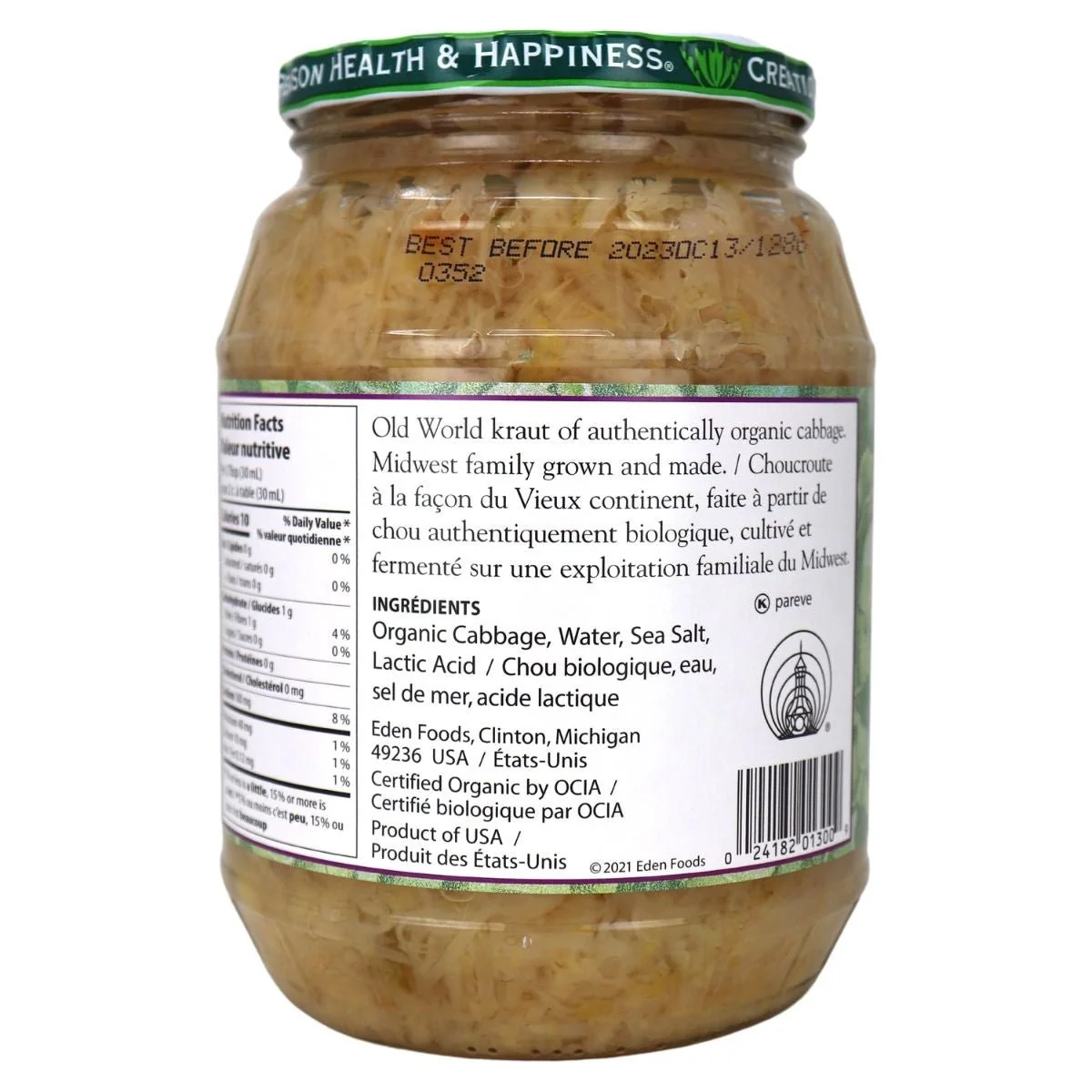 Eden Foods Organic Sauerkraut, 447mL - Image 2