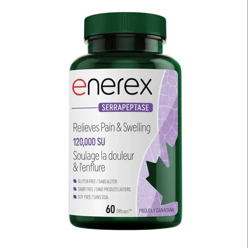 Enerex Serrapeptase 120,000 Delayed Release 60 Capsules