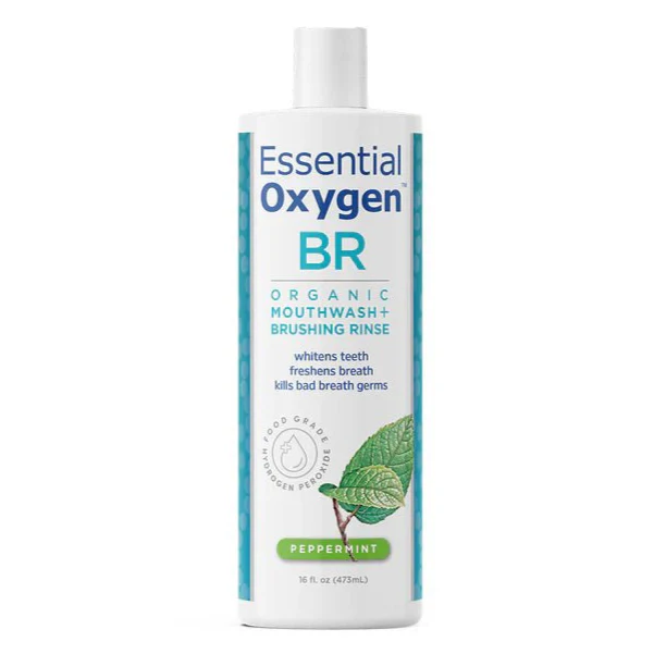 Essential Oxygen BR Organic Mouthwash + Brushing Rinse 473mL