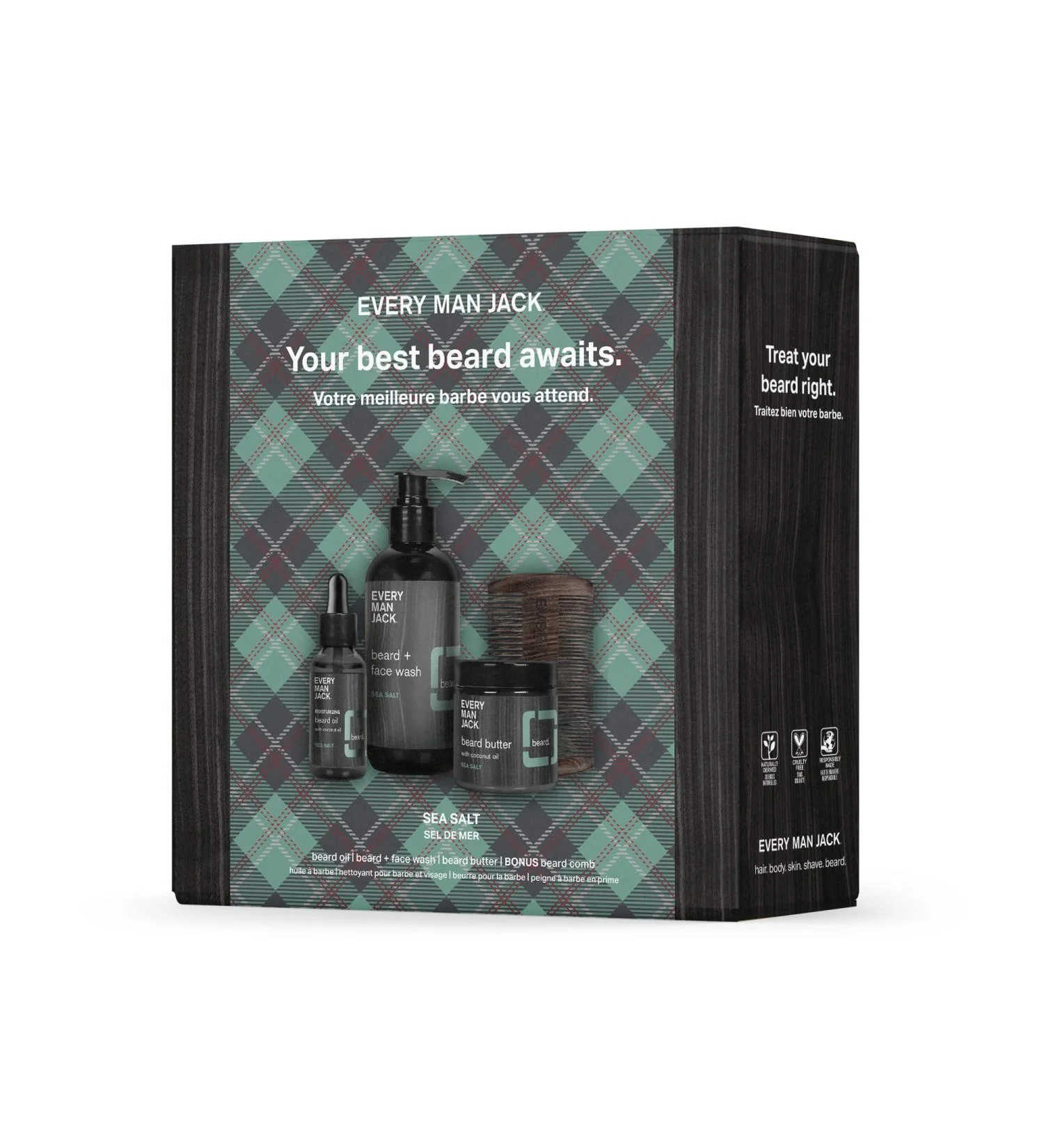 Every Man Jack Mens Sea Salt Beard Set