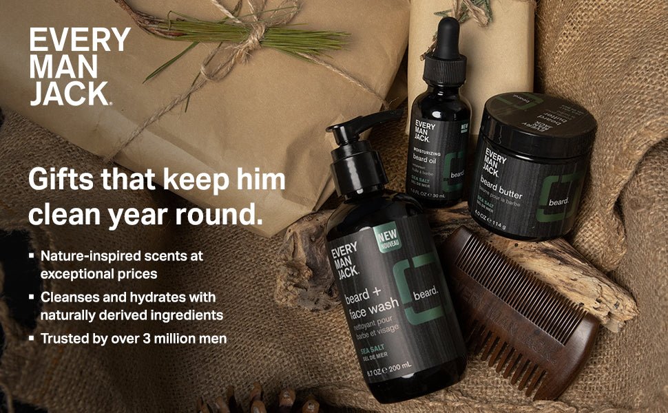 Every Man Jack Mens Sea Salt Beard Set - Image 2