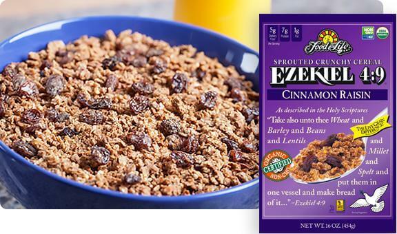 Ezekiel 4:9 Cinnamon Raisin Whole Grain Cereal 454 Grams - Image 2