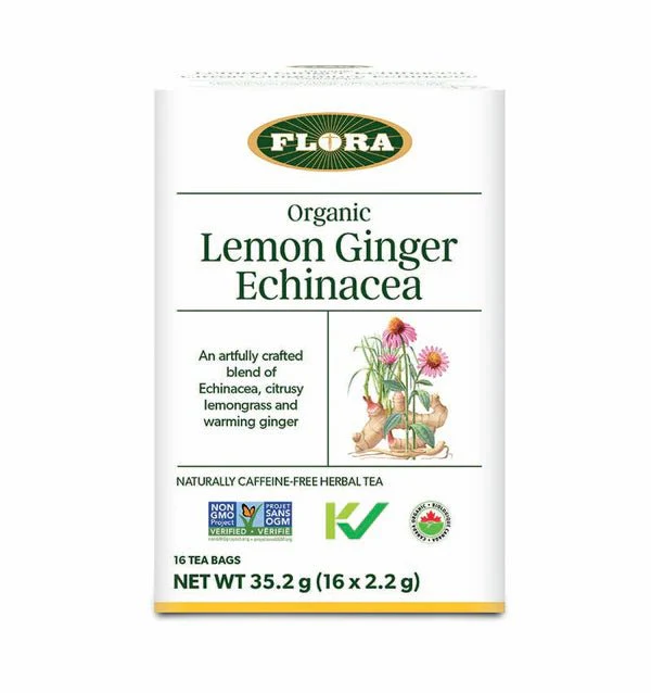 Flora Lemon Ginger Echinacea Tea 16 Tea Bags