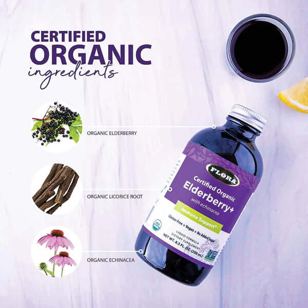 Flora Organic Sambu Guard Elderberry+ Liquid Formula 250mL - Image 2