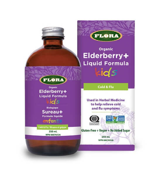 Flora Organic Sambu Guard Elderberry+ Kids Liquid Formula 250mL