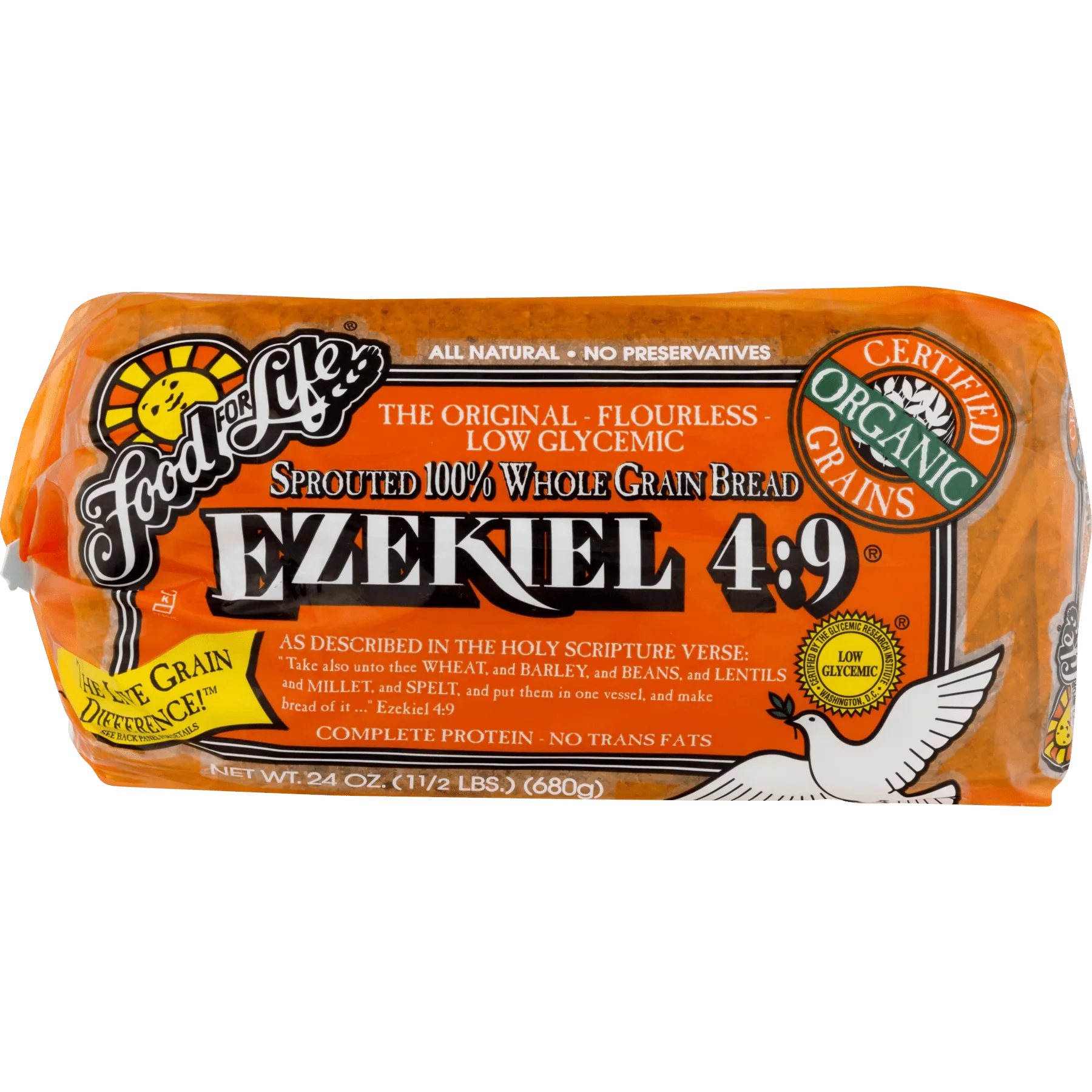 Food For Life  Ezekiel 4:9 Sprouted Flourless Grain Loaf 680 Grams