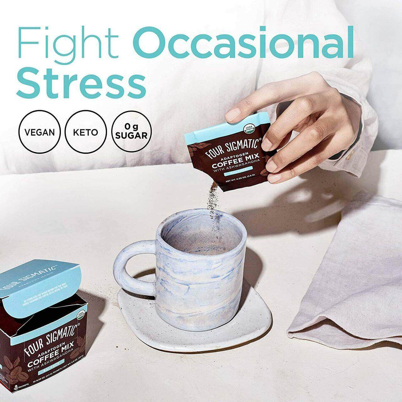 Four Sigmatic Adaptogen Coffee Mix with ashwagandha - 10 Packets - Image 2