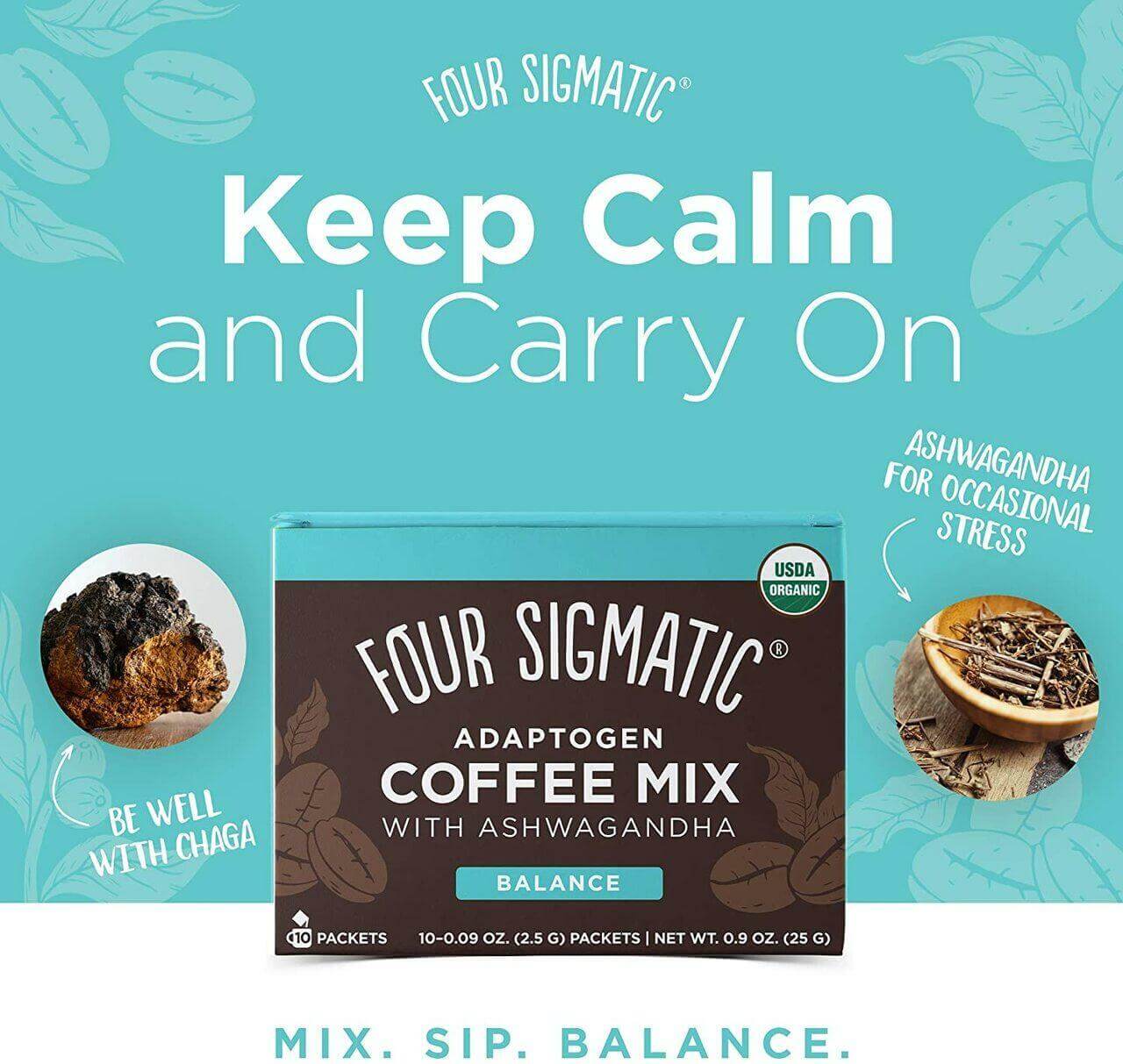 Four Sigmatic Adaptogen Coffee Mix with ashwagandha - 10 Packets - Image 4
