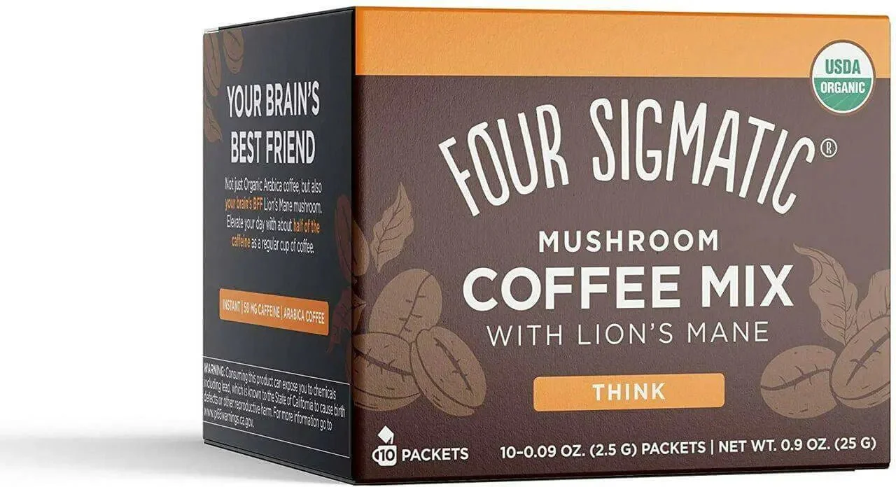 Four Sigmatic Mushroom Coffee Mix with Lion's Mane, 10 Packets