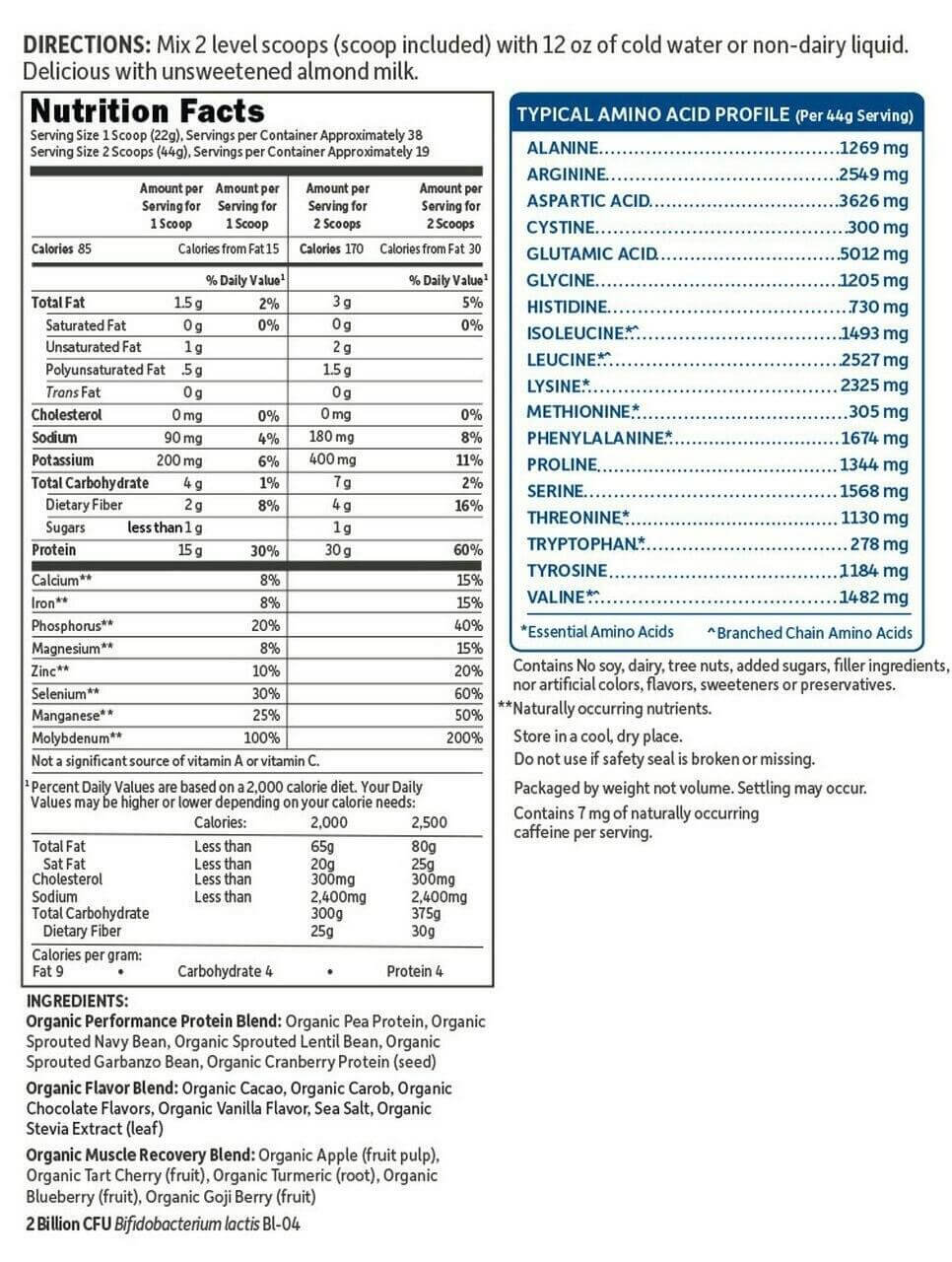 Garden Of Life Plant Based Sport Protein 840 Grams - Image 3