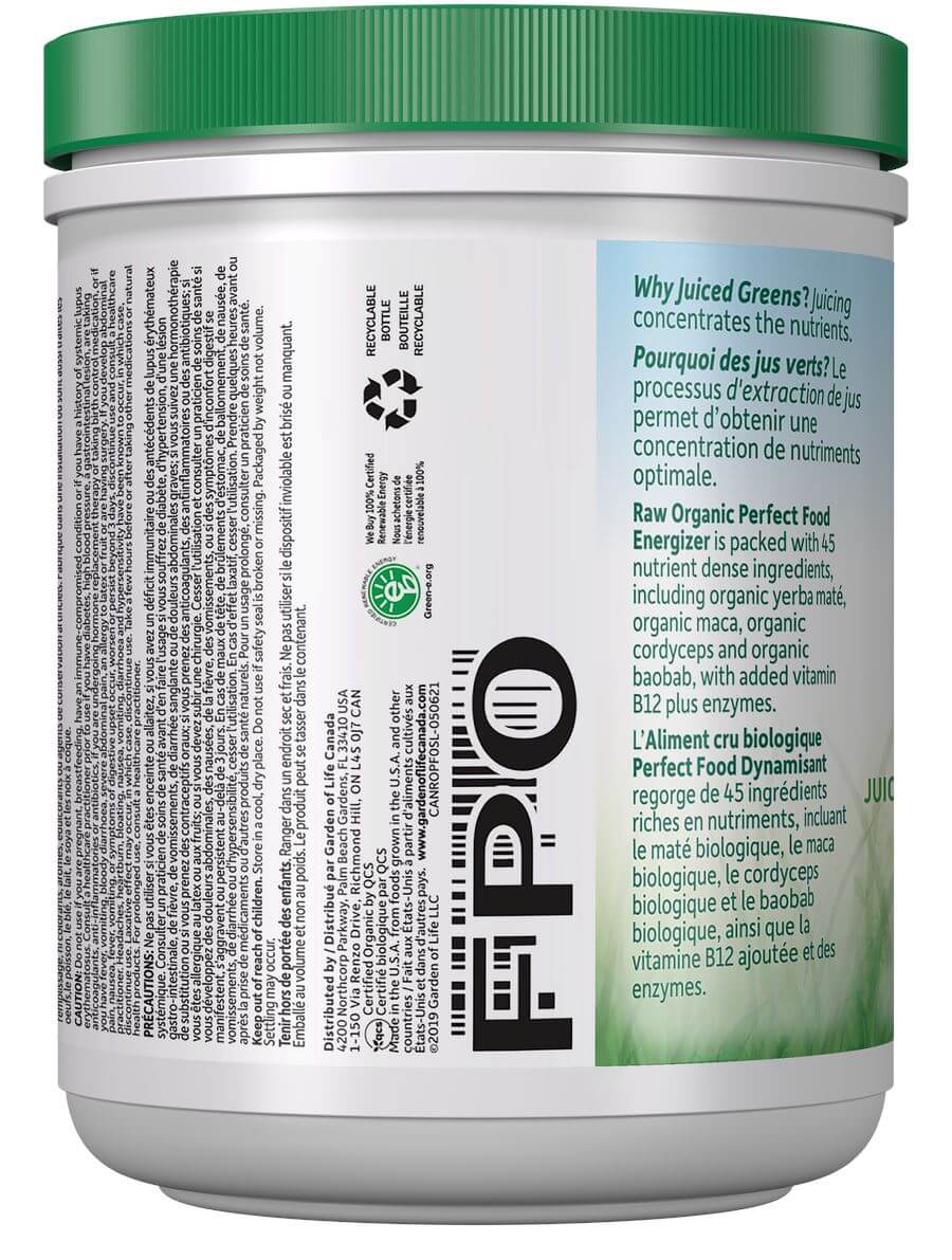 Garden Of Life Raw Perfect Food Energizer 207 Grams - Image 3