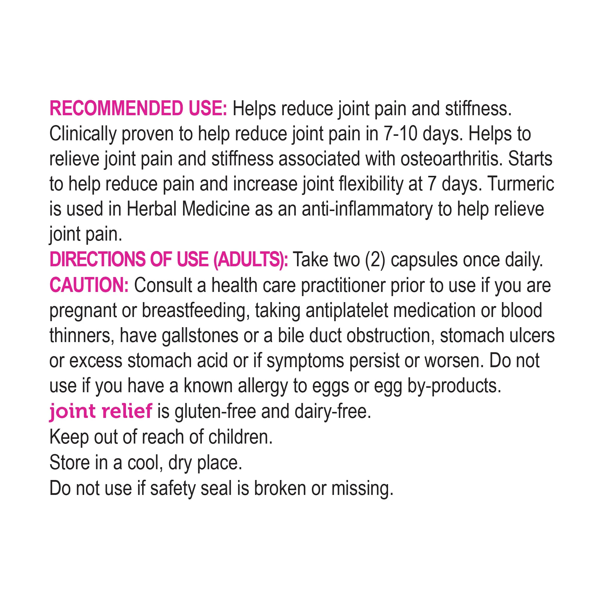 Genuine Health Joint Relief with Tumeric 60 Capsules - Image 4