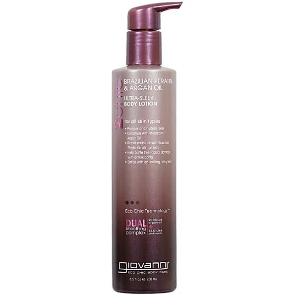 Giovanni 2Chic Ultra-Sleek Body Lotion Brazilian Keratin & Argan Oil 250mL