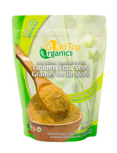 Gold Top Organics Milled Golden Flax Seed 454 Grams