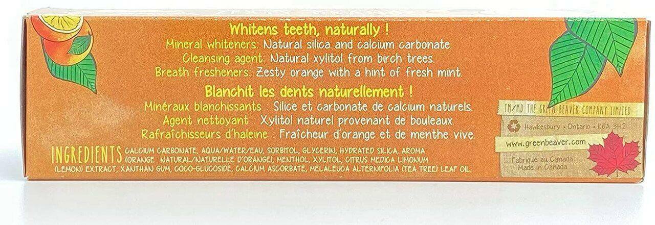 Green Beaver Fluoride free Natural Toothpaste Zesty Orange - Image 3