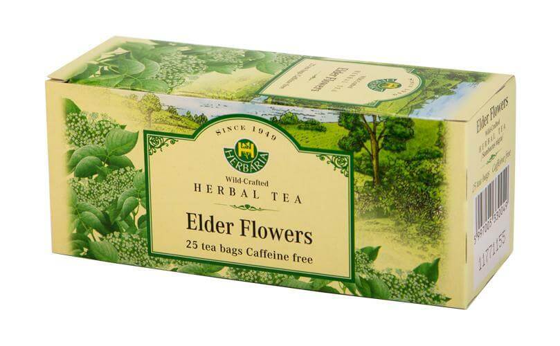 Herbaria Elder Flowers Tea (Sambucus Nigra) 25 Tea Bags - Image 2