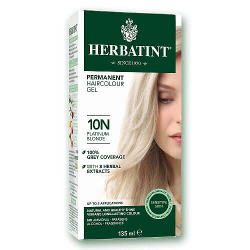 Herbatint 10N Platinum Blonde Permanent Haircolour Gel 135mL