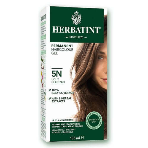 Herbatint 5N Light Chestnut Permanent Haircolour Gel 135mL