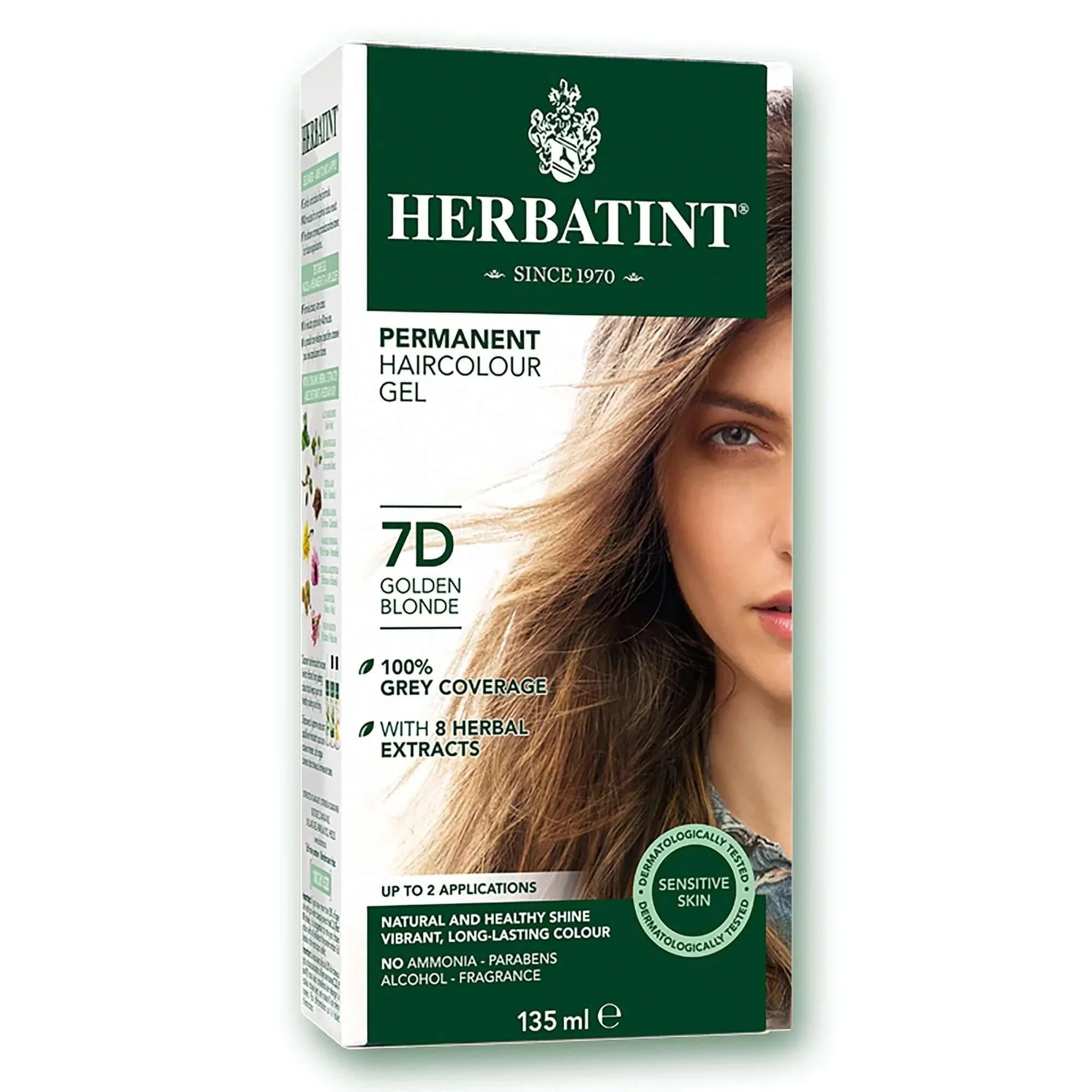 Herbatint 7D Golden Blonde Permanent Haircolour Gel 135mL