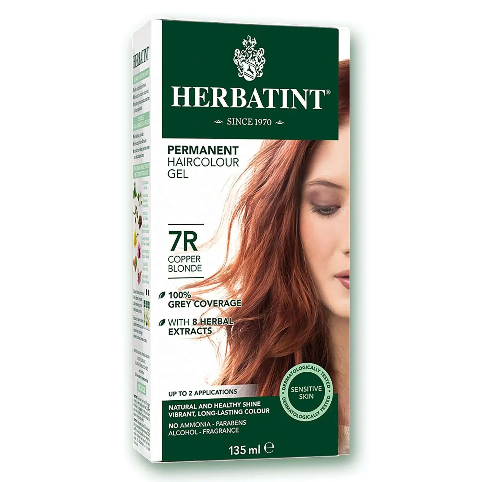 Herbatint 7R Copper Blonde Permanent Haircolour Gel 135mL