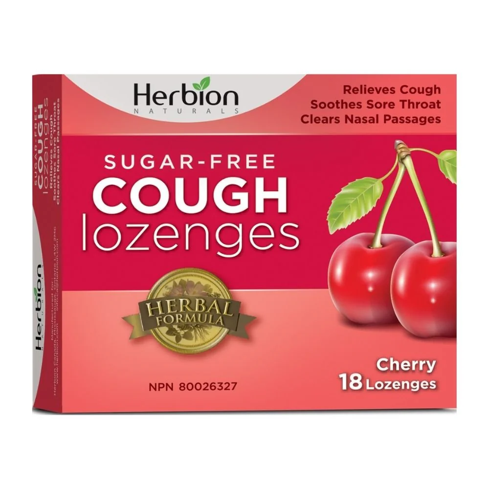 Herbion Cough Lozenges, Cherry 18 Lozenges