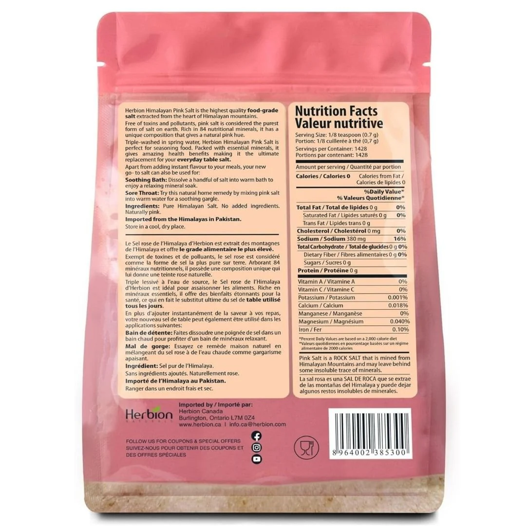 Herbion Himalayan Pink Salt 1 Kg - Image 2