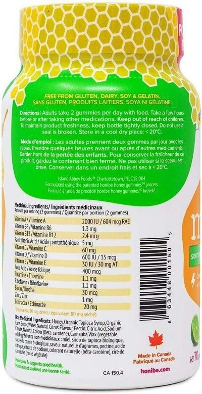 Honibe Adult Multivitamin Gummies Plus Immune Boost, 70 Veg Gummies - Image 2