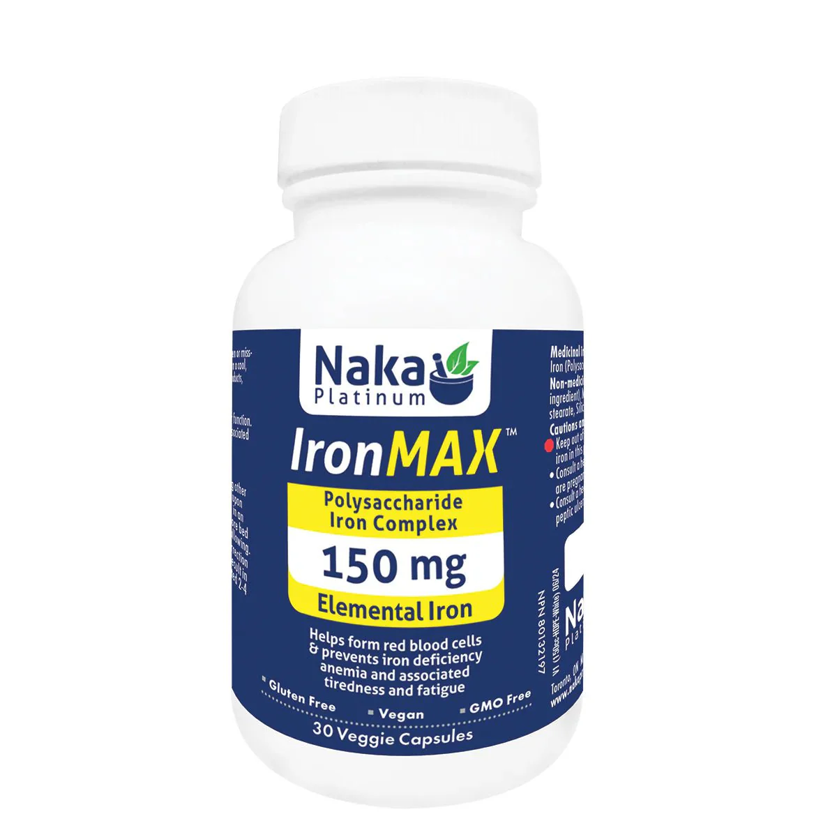 Naka Iron Max 30 Veg Capsules Polysaccharide Iron Complex
