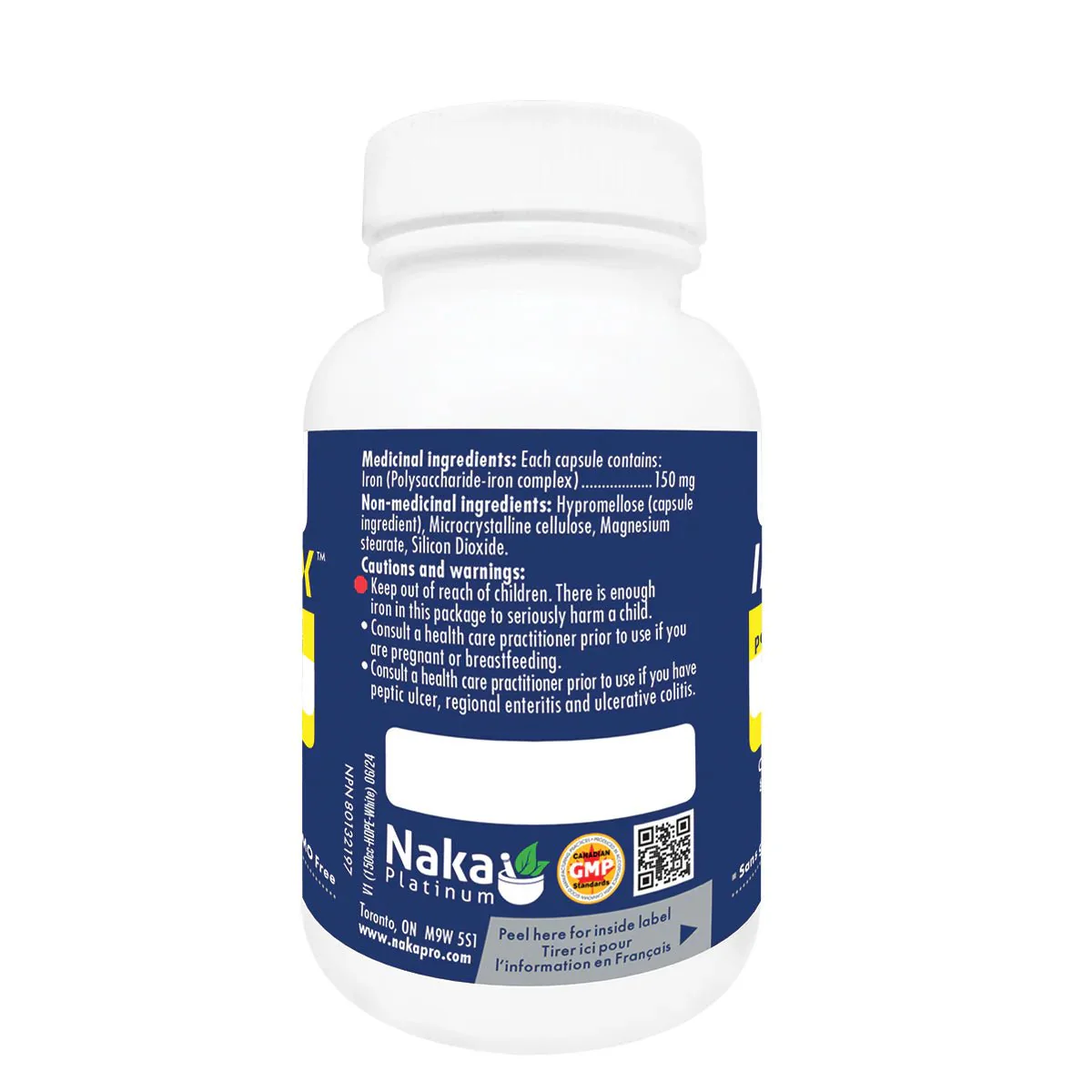 Naka Iron Max 30 Veg Capsules Polysaccharide Iron Complex - Image 3