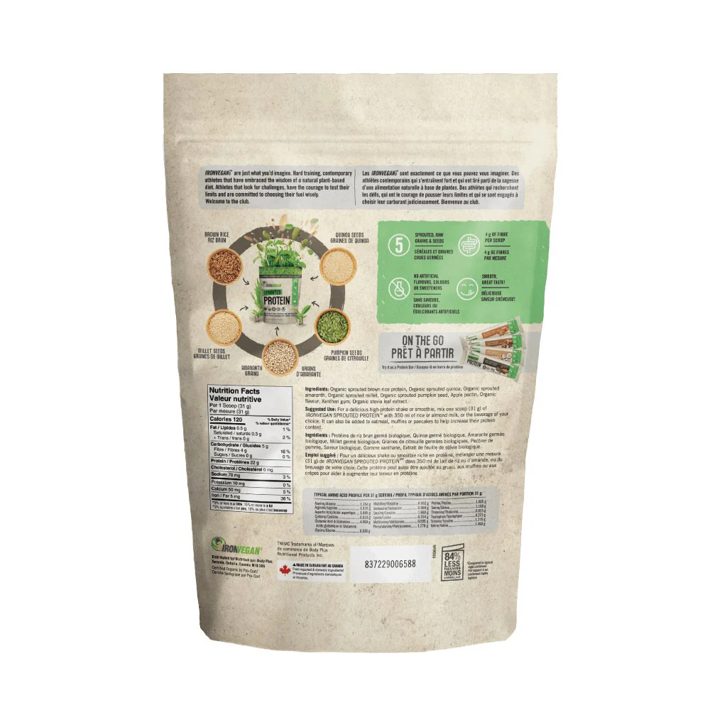 Iron Vegan Sprouted Protein - French Vanilla 1 kg - Image 2