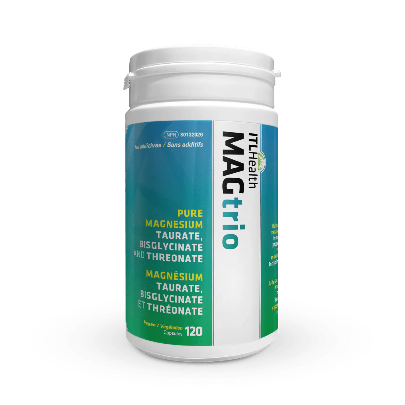 ITLHealth MAGtrio Pure Magnesium Complex 120 Vegan Capsules