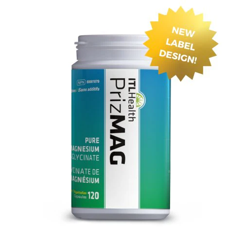 ITLHealth PrizMAG Pure Magnesium Bisglycinate 120 Veg Capsules