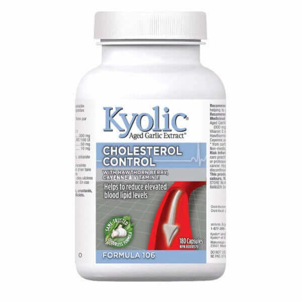 Kyolic Formula 106 with Hawthorn Berry, Cayenne & Vitamin E 180 Caps
