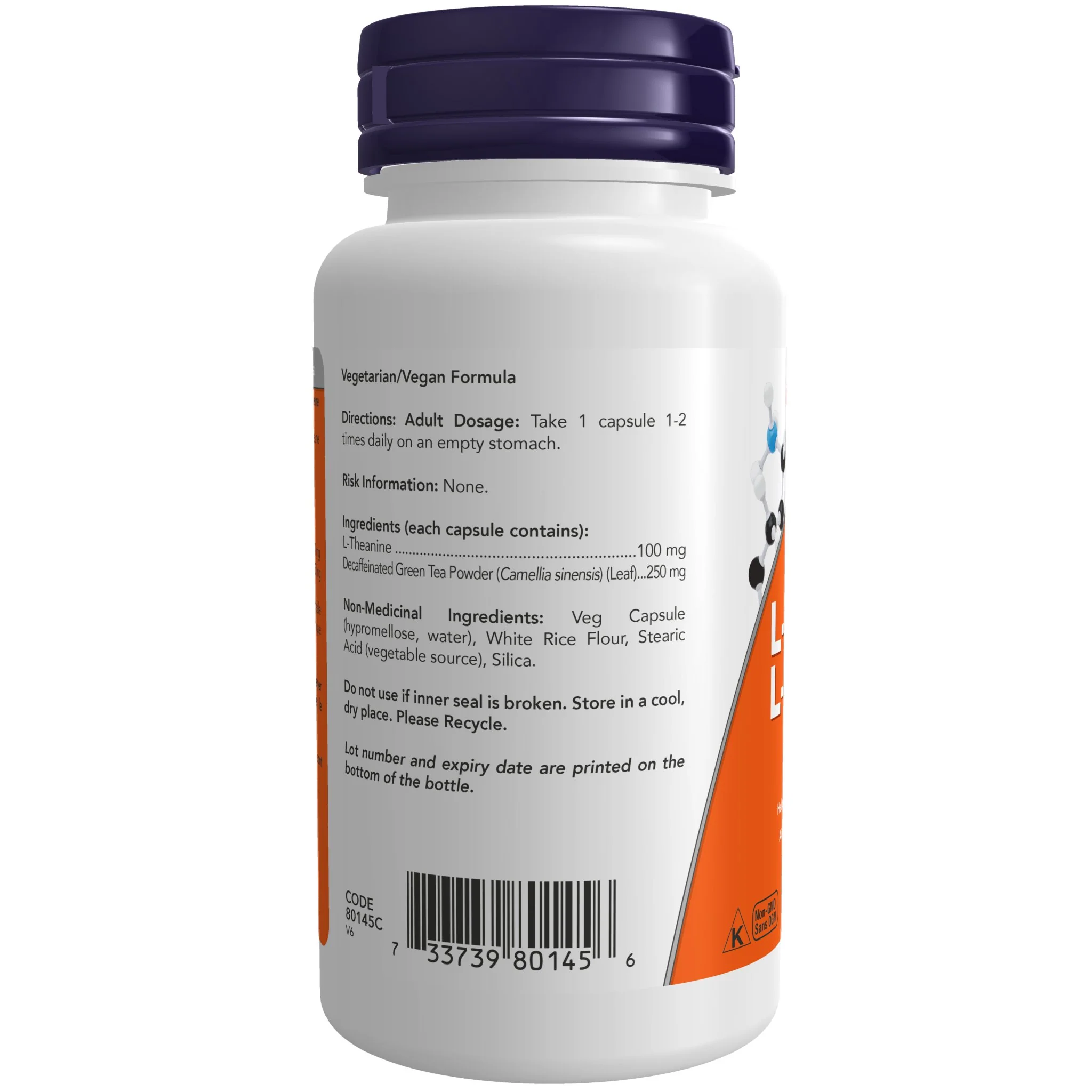 Now L-Theanine 100mg 90 Veg Capsules - Image 2