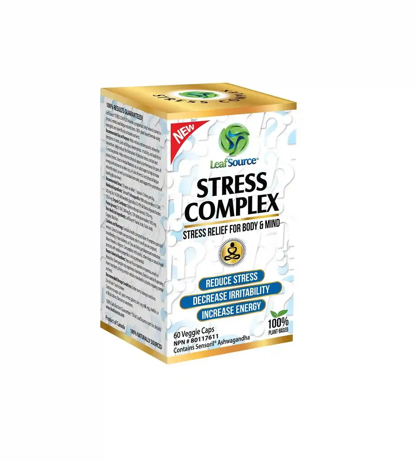Leaf Source Stress Complex 60 Veg Capsules