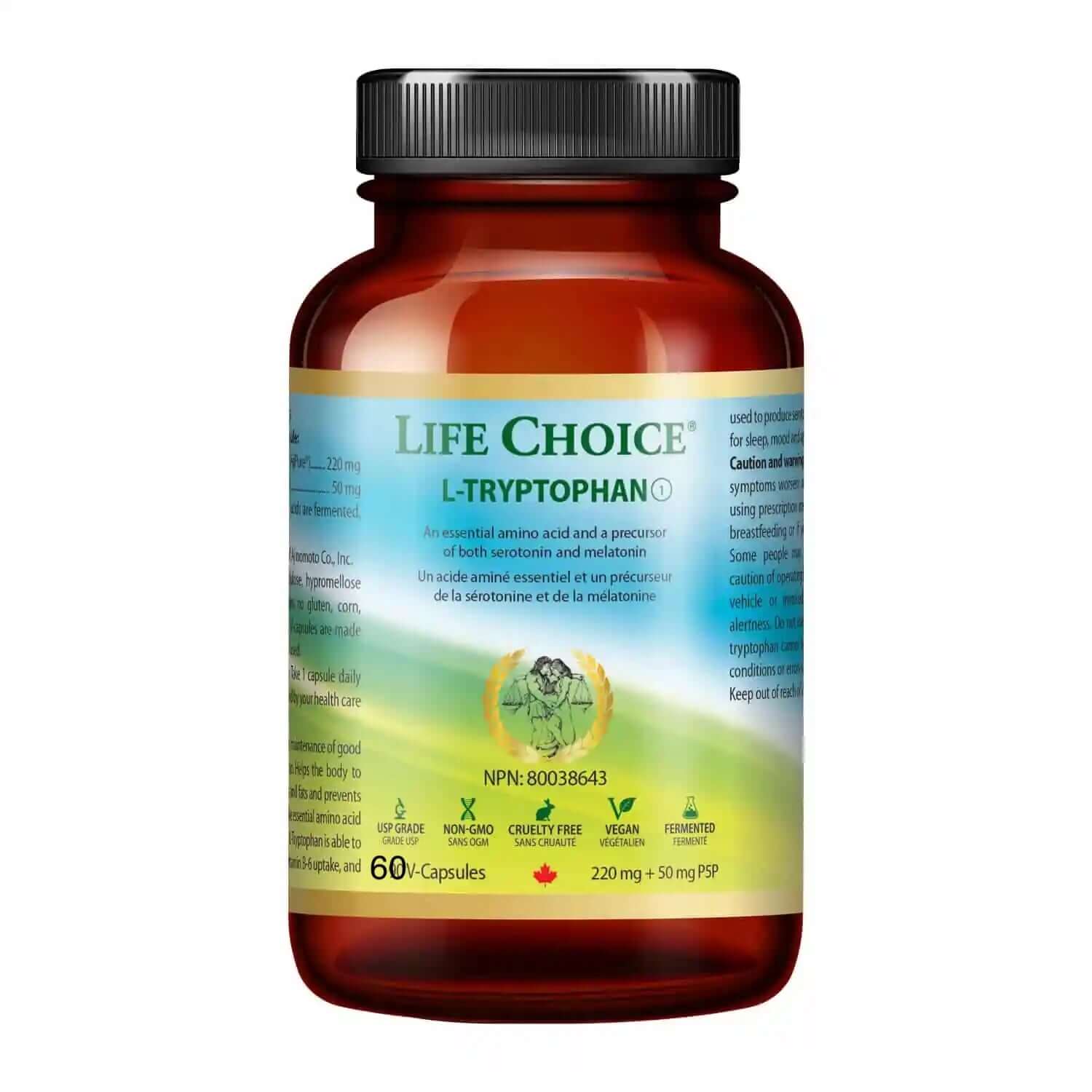 Life Choice L-Tryptophan 220mg 60 Veg Capsules