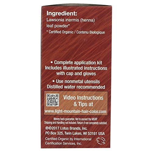 Light Mountain Natural Red Hair Color & Conditioner 113 Grams - Image 3